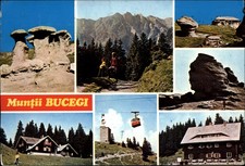 Muntii Bucegi Romania mountain view vintage postcard u839