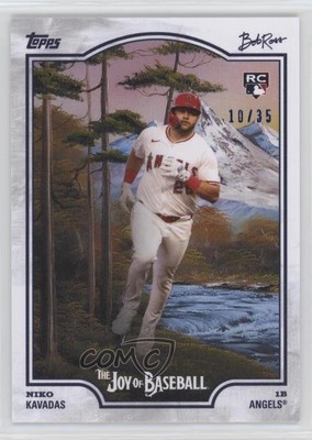 2025 Topps X Bob Ross The Joy of Baseball Titanium White 10/35 Niko Kavadas 1j8b