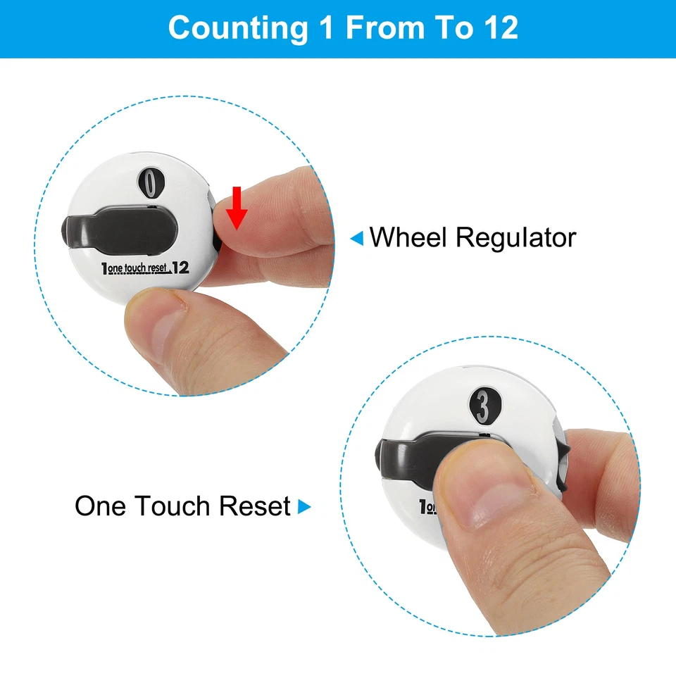 Conjunto de 3 balcões de pontuação de golfe mini acessório de tacada de golfe branco - Imagem 3 de 4