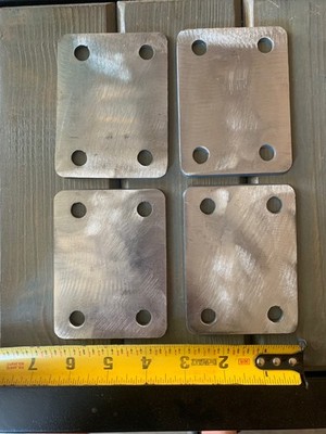4 piece caster wheel mounting plate 3/16  steel