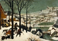 Hunters in the Snow Wall Art Poster by Pieter Bruegel Premium Quality