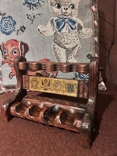 Antique Vintage Wooden smoking pipe Stand