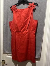 NWT Gianni Bini Lilly Sisto Blakely RedTaffeta Bow Dress 12 Lined $149