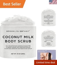 Coconut Milk Body Scrub - Moisturizing Exfoliating 10 oz for Youthful Skin