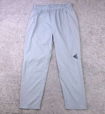 Adidas Track Pants Mens Large Tapered Lightweight Made To Move Jogger Silver GUC