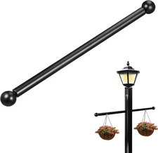 16" Steel Lamp Post Cross Arm Ladder Rest Replacement Bar with Removable Knobs