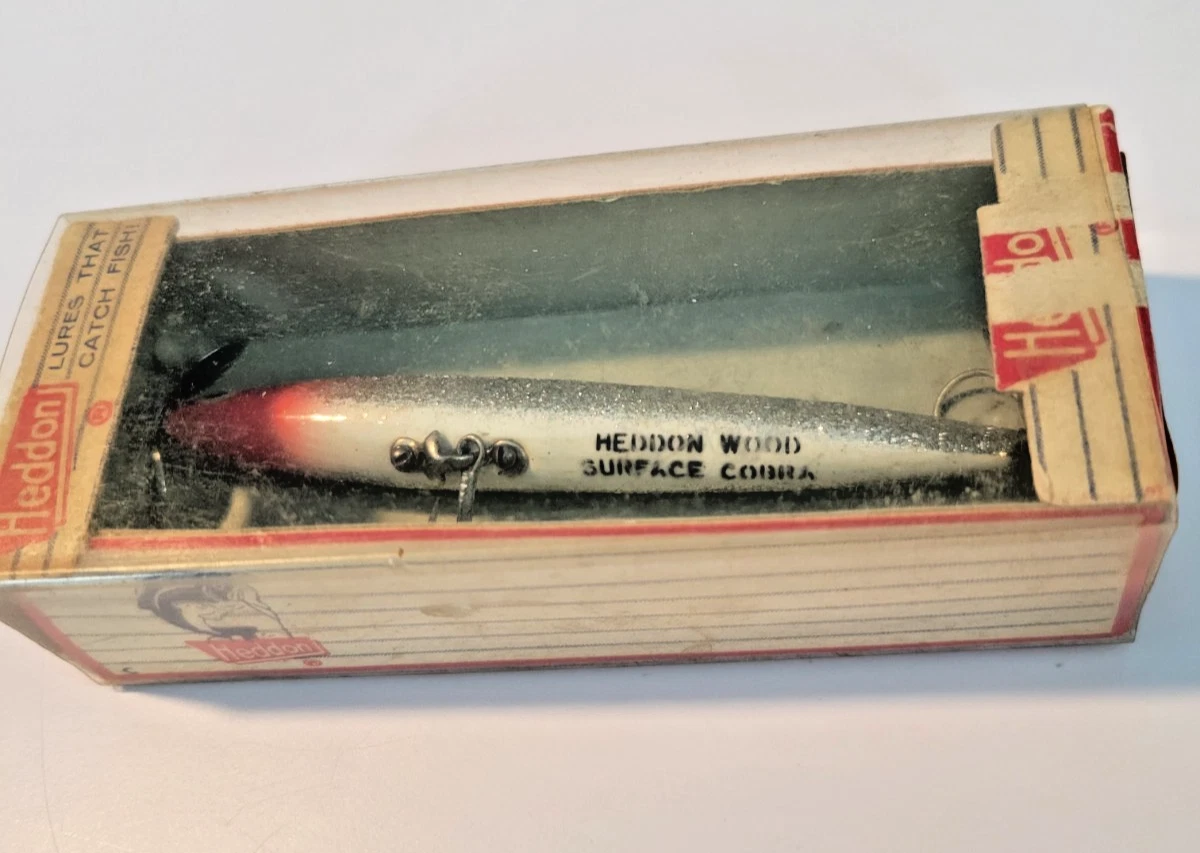 Preços baixos em Iscas de Pesca vintage de Madeira Heddon Caixa