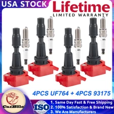 4X Ignition Coil & Iridium Spark Plug for 2015-19 Hyundai Sonata 2.0L/2.4L UF764