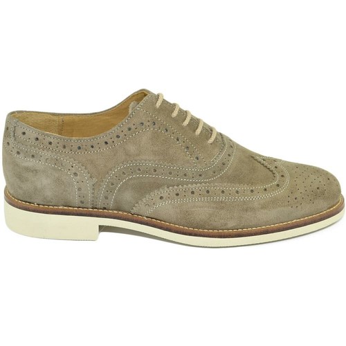 Scarpe uomo francesina stringata elegante estiva scamosciata vera pelle  beige ma | eBay