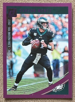 2018 Donruss Season Stat Line /400 Carson Wentz #227 Eagles Numbered Parallel
