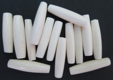Genuine Hairpipe Bone: Ivory White 1 inch long, 25 pcs