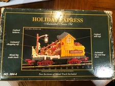New Bright Holiday Express LOG MILL  CAR 384-4 Ex  Con Tested Cleaned Track  Too