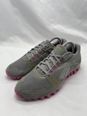 Reebok Realflex Transition Women Size 8.5 Gray Athletic Shoes Lace Up Low Top