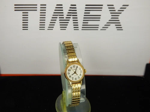 Vintage Timex Watch Women Gold Tone  Stretch
