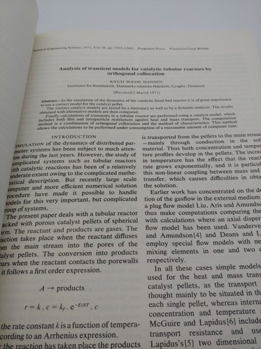 VTG Chemical Engineering Science Journal Volume 26 Number 10 October 1971 - Picture 6 of 11
