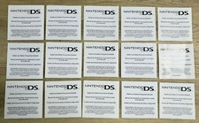 15 NINTENDO DS - HEALTH AND SAFETY PRECAUTIONS BOOKLET INSERTS - TYPE: 55878D