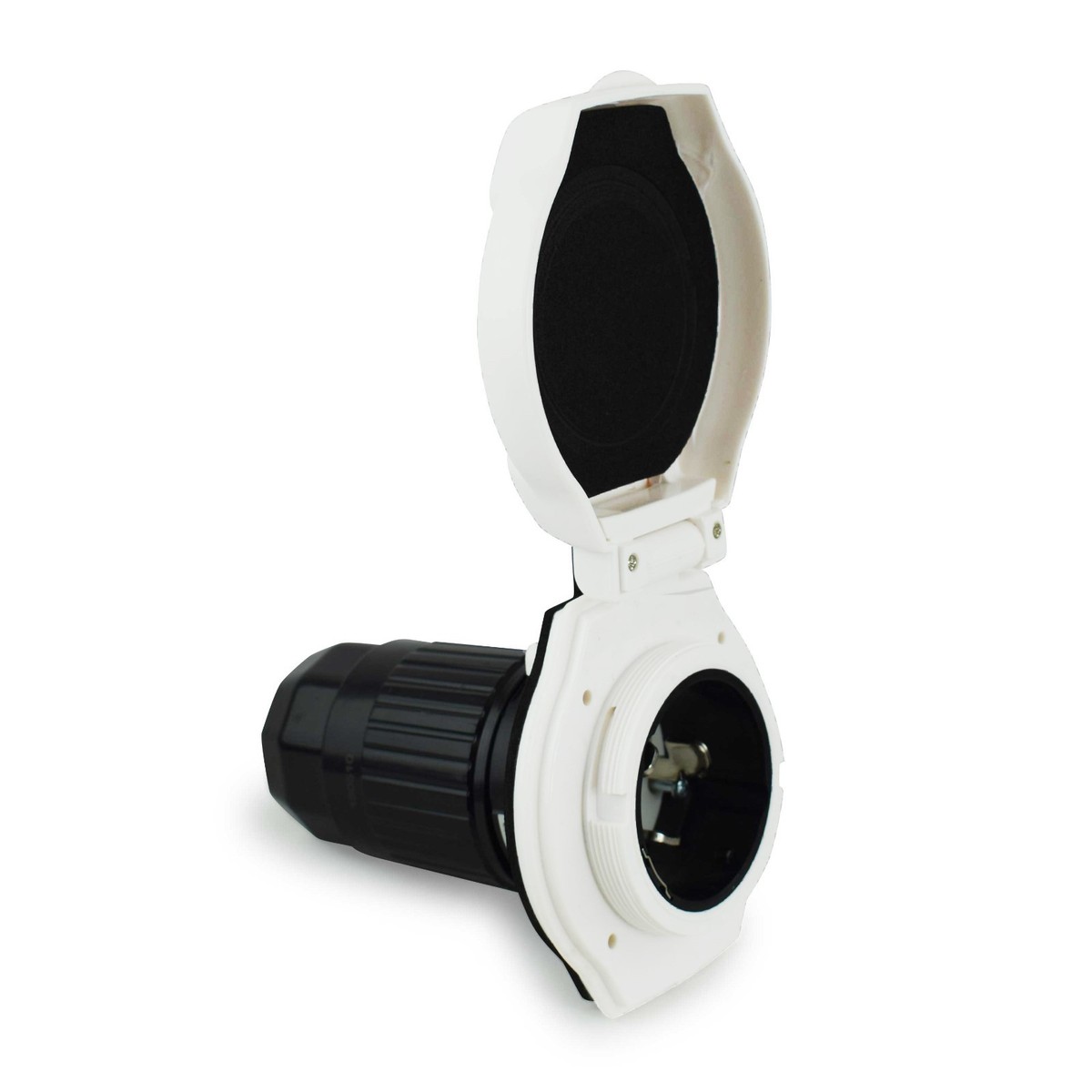 50 Amp 125V/250V Twist Lock Power Cord - White Marine/RV Inlet Cord By LeisureCords