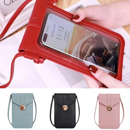 Girls PU Leather Mobile Phone Bag Case Pouch Cross Body Purse Small Shoulder Bag - Picture 4 of 13