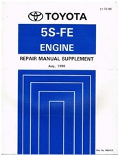 TOYOTA CAMRY (SVX20) 1996 FACTORY 2.2 PETROL ENGINE REPAIR MANUAL SUPPLEMENT