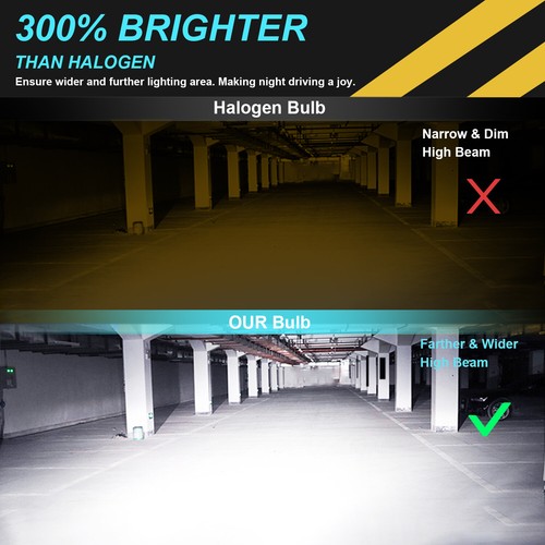 9007+9145/9140 LED Headlight Bulbs Fog Light for Ford F550 Super Duty 2001-2004 - Picture 5 of 12