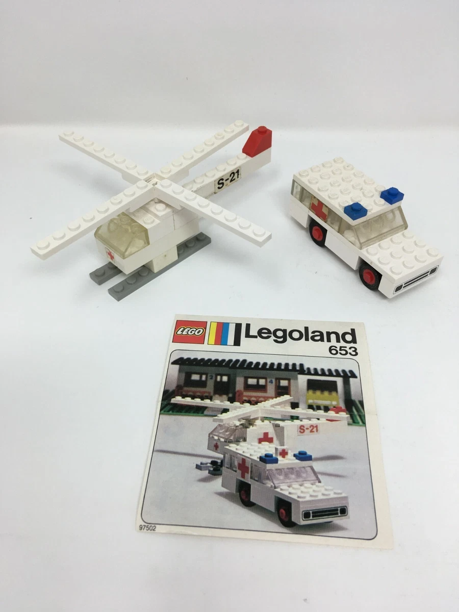 Lego 653 Rescue Units ambulance helicopter Legoland 653-1 vintage | eBay