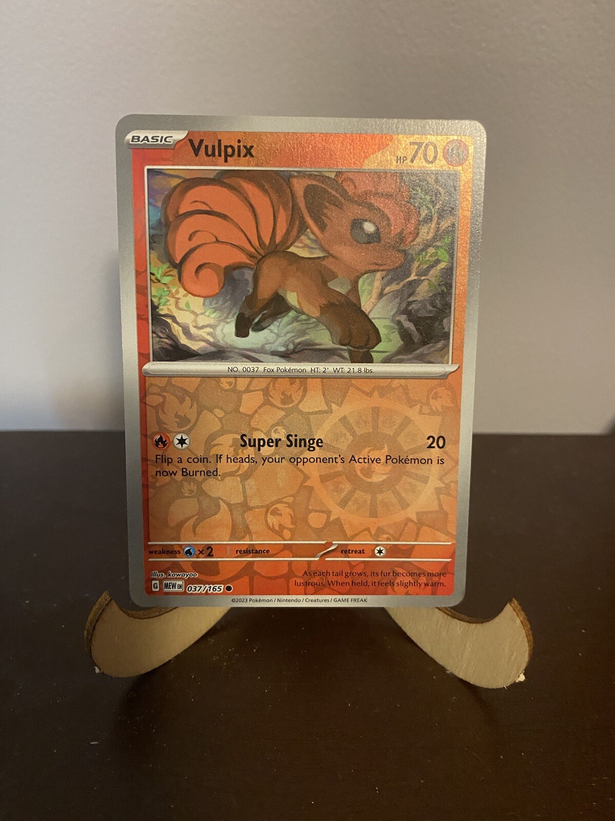 Pokémon TCG SV 151 Vulpix Reverse Holo 037/165 NM