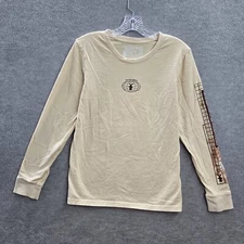 Dutch Bros Women Top Small Beige Shirt Its All Good Graphic Long Sleeve Tee