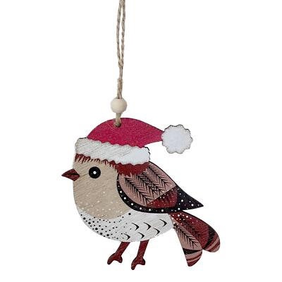 Davies Products Weihnachts-Robindekoration Baum-Ornament Hängend - Santa-Hut