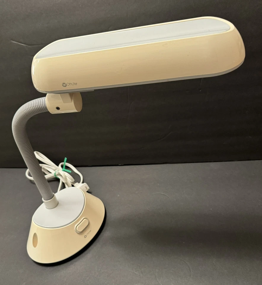 OTTLITE Desk Lamp Beige & Gray Flexible Neck #PL7963.~ 13 Watts ~Tested EUC - Image 2 of 4