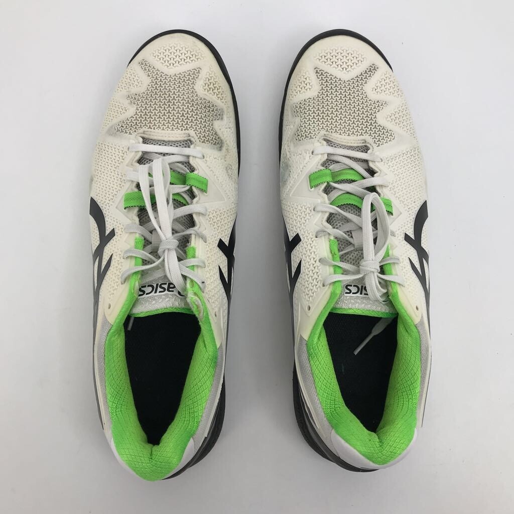 Asics Mens GelResolution 8 Tennis Shoes White Black 1041A079 Low Top