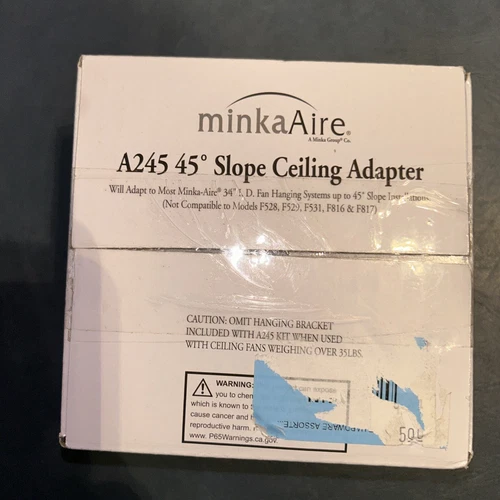 MinkaAire A245 45deg  Slope White Ceiling Fan Adapter A245-WH FREE SHIPPING - Picture 4 of 4
