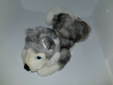 AURORA Stuffed Plush Toy SIBERIAN HUSKY PUPPY DOG Soft 11" w tush tag see pics