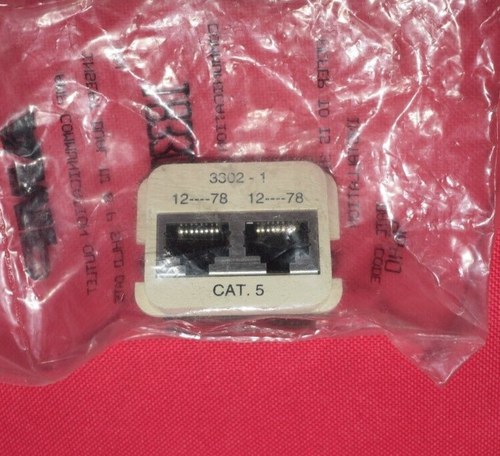 AMP Tyco Netconnect CO System Einsatz 3302-1  2 x RJ45 Cat 5 - Bild 1 von 2