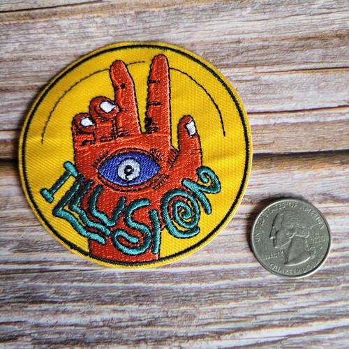 Illuminati Illusion Magic Occult Magick Witchy Embroidered Iron On Patch - Picture 2 of 2