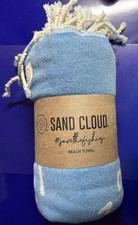 Sand Cloud Beach Towel Sei Whale Tail Blue 100 Organic Cotton - New