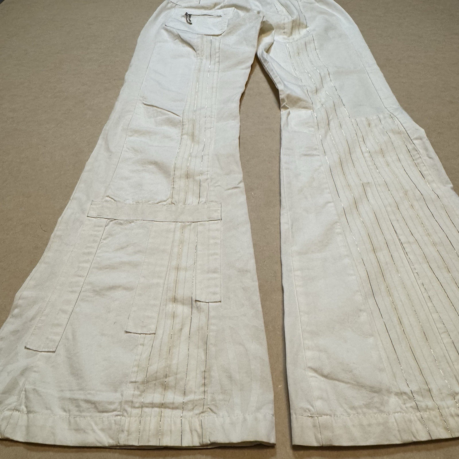 Custo Barcelona Y2K Patchwork Flared Trousers  Sp… - image 7