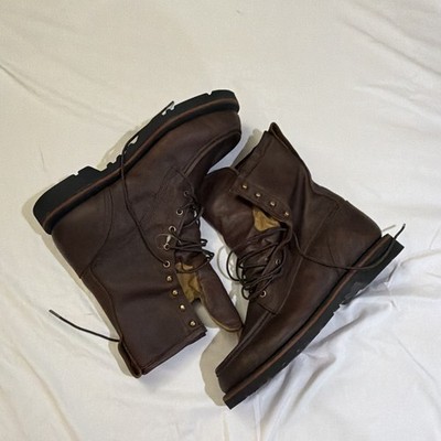 Filson Men's Brown Leather Lace-Up Mid-Calf Boots, Insulated 3M Thinsulate