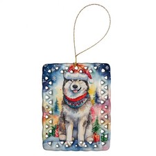 Alaskan Malamute Christmas Porcelain Ornament DAC3327CO2