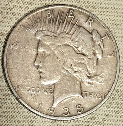 1935 S Peace Silver Dollar VF Scarce Date!