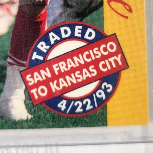 Pro Line Live 1993 'Joe Montana intercambiado' en tarjeta autenticado automático 49ers Chiefs  Foto 4 de 4