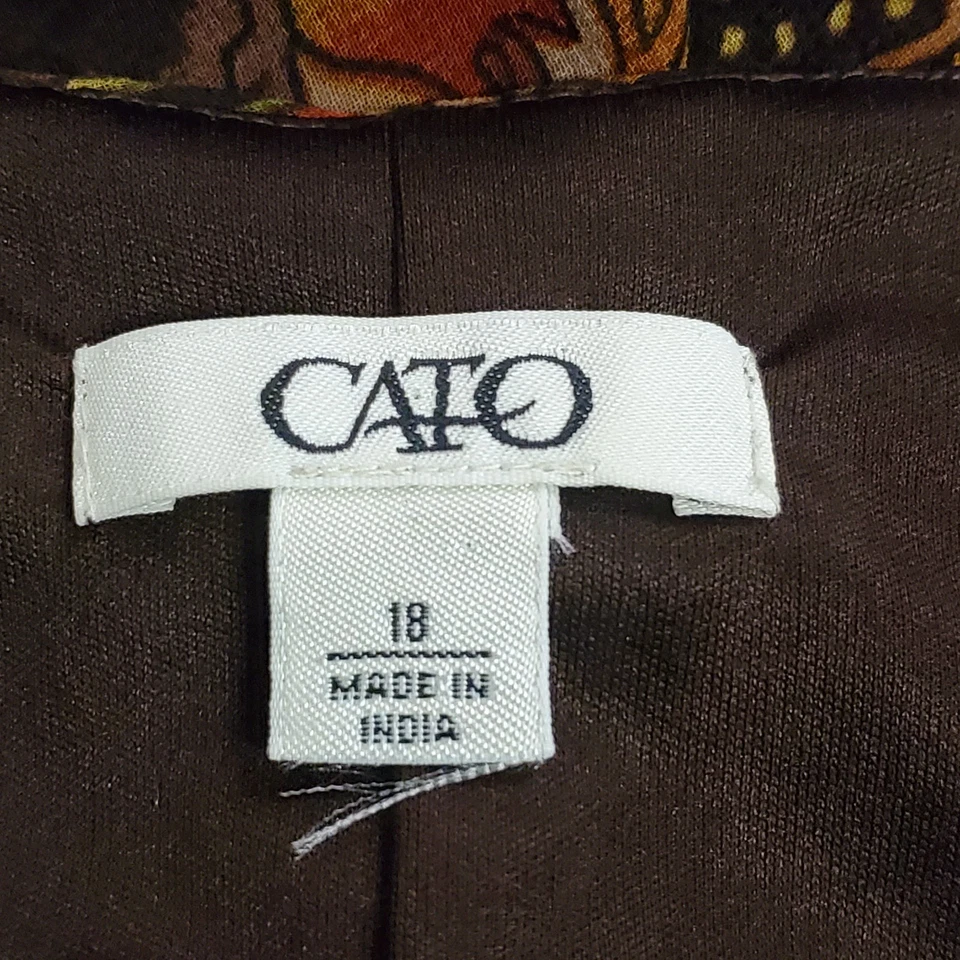 Cato Womens Y2K Forest Fairy Grunge Asymmetrical Midi Dress Size 18 Brown Artsy - Image 4 of 4