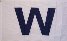 Chicago Cubs Premium 3x5 Feet Flag Banner, White W Logo, Metal Grommets,...