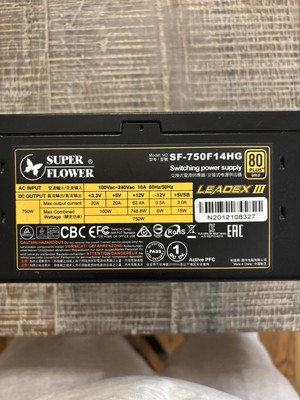Super flower SF-750F14HG 80 plus gold