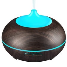 Aromatherapy Essential Oil Diffuser, 300ml Wood Grain Ultrasonic Cool Mist Wh...