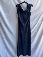 Fame & Partners Blue Satin Francois Gown Size 12