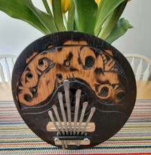 Thumb Piano Kalimba, Brown Coconut Shell Musical Instrument