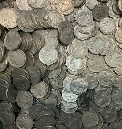 VG+ 160 Buffalo Nickels P D S Mixed Dates Unsorted 4 ROLLS - FULL DATE COINS ! - Image 2 of 2