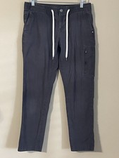 Men's VUORI The Rise The Shine Black Organic Cotton Blend Athletic Pants Medium