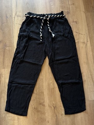 Clockhouse Relaxed Fit 3/4 Hose Schwarz Gr. 38 Casual Sommerhose Top Zustand