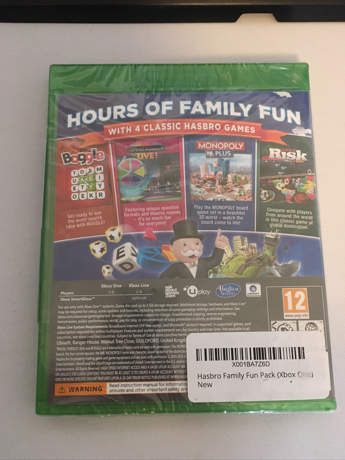 HASBRO FAMILY FUN PACK (4 GAMES IN 1) ** NEW & SEALED ** Microsoft Xbox